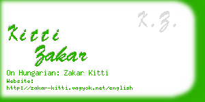 kitti zakar business card